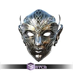 Cosplay STL Files Dark Elf Mask 3D Print