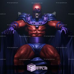Classic Magneto on Throne Digital Sculpture