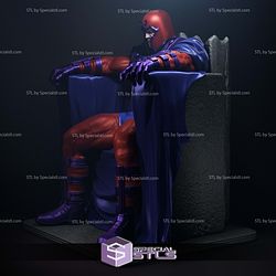 Classic Magneto on Throne Digital Sculpture