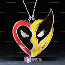 Cosplay STL Files Necklace Wolverine Deadpool