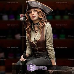 Captain Lyra Pirate Girl Digital Sculpture