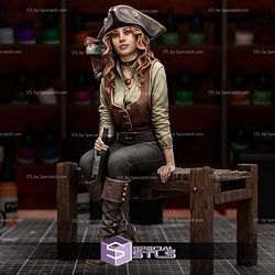 Captain Lyra Pirate Girl Digital Sculpture