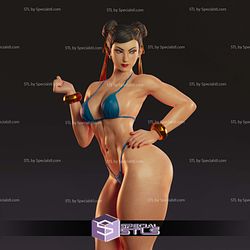 Chun Li Street Fighter 6 Bikini Digital Sculpture