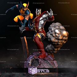 Fastball Colossus and Wolverine 3D Print Model