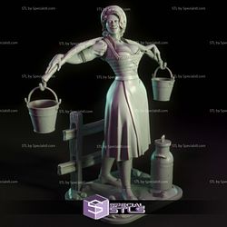 Anna the Milkmaid Digital 3D Sculpture