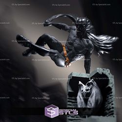 Batman Jump Pose Digital Sculpture
