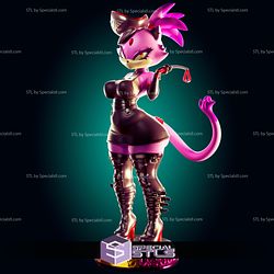 Blaze the Cat Sonic Ultra Thicc Digital Sculpture