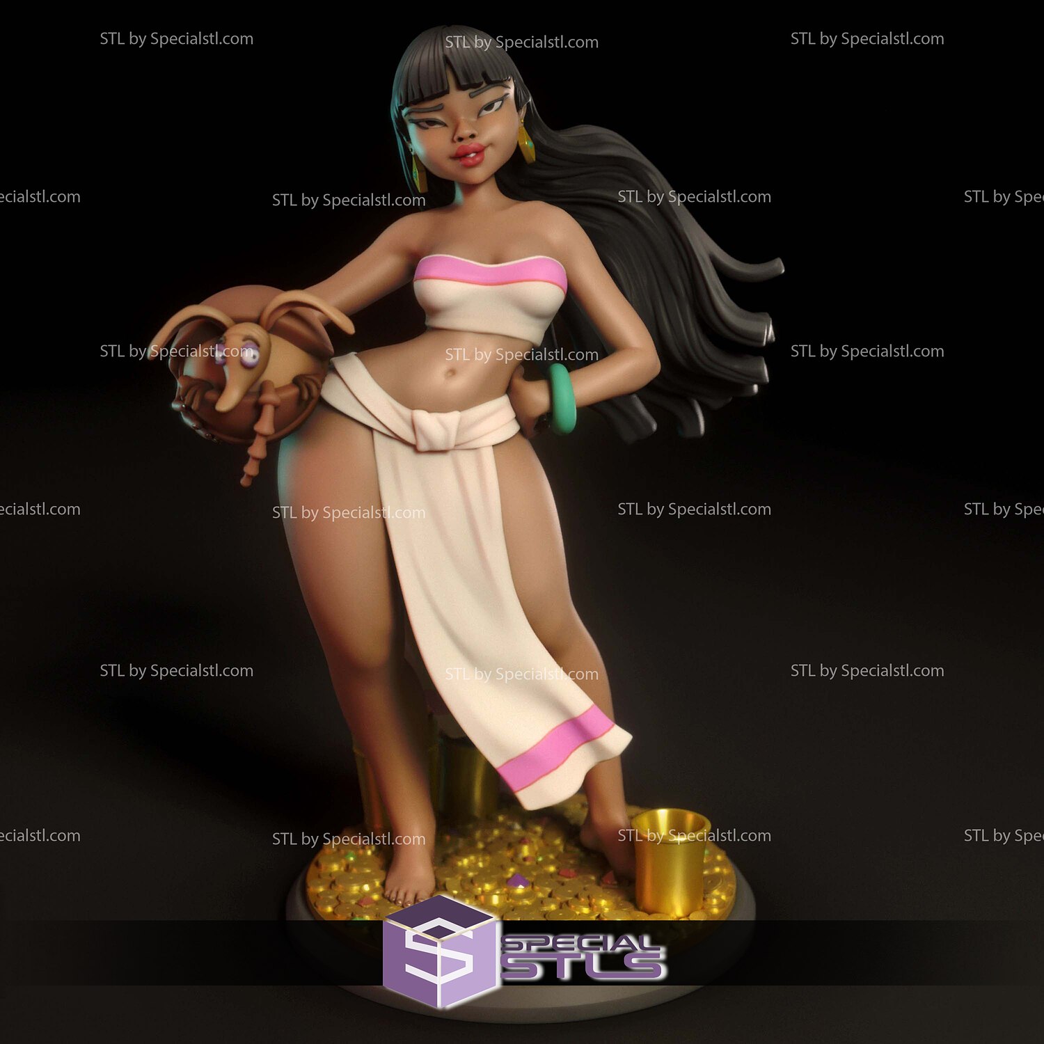 Chel and Treasure Road to El Dorado.Digital 3D Sculpture | SpecialSTL