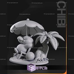 Chibi Psyduck Vacation Pokemon Digital Sculpture