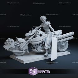 Cloud Strife and Hardy Daytona Digital Sculpture