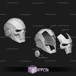 Cosplay STL Files Iron Man Punisher Helmet