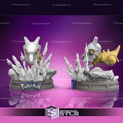 Cubone Pokemon Digital Sculpture