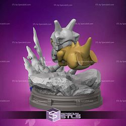 Cubone Pokemon Digital Sculpture