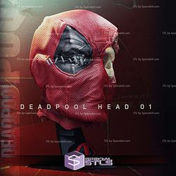 Deadpool Head for Display Digital Sculpture
