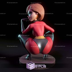 Elastigirl The Incredibles Crouching Digital 3D Sculpture