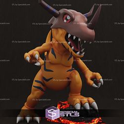 Greymon Digimon Digital Sculpture