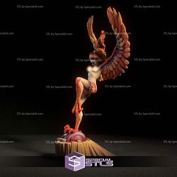 Harpy Eagle Girl Digital 3D Sculpture