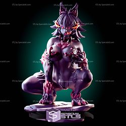 Hellhound Monster Girl Digital Sculpture