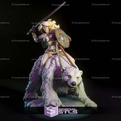 Hilde Polar Bear Barbarian Digital 3D Sculpture