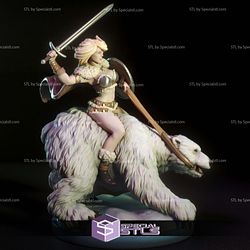 Hilde Polar Bear Barbarian Digital 3D Sculpture