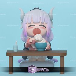 Kanna Kamui Chibi Maid Dragon Digital Sculpture