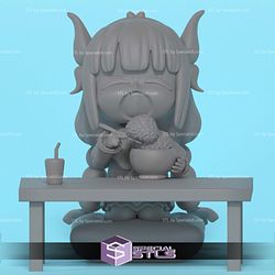 Kanna Kamui Chibi Maid Dragon Digital Sculpture