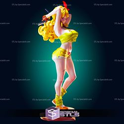 Lauch Dragonball Yellow Outfit Digital Sculpture