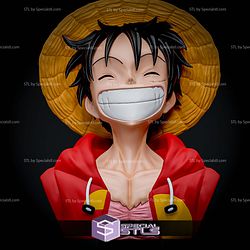 Luffy Smile Bust Digital Sculpture