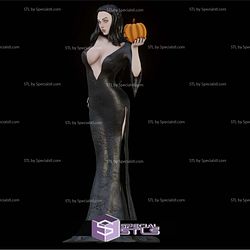 Morticia Addams Pumpkin Digital Sculpture
