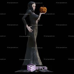 Morticia Addams Pumpkin Digital Sculpture