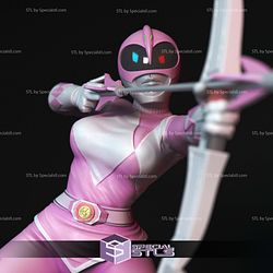 Pink Ranger Archer Digital 3D Sculpture