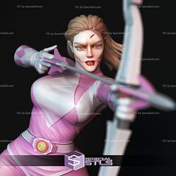 Pink Ranger Archer Digital 3D Sculpture