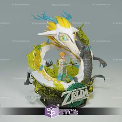 Princess Zelda and Dragon Digital Sculpture