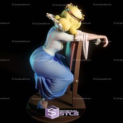 Queen Elizabeth on Chair Digital 3D Sculpture