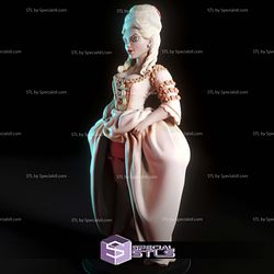 Queen Marie Antoinette Digital 3D Sculpture
