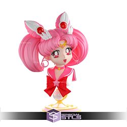 Sailor Chibi Moon Bust Digital Sculpture