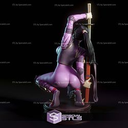 Sara Scifi Ninja Girl Digital 3D Sculpture