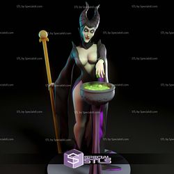Sexy Maleficent Digital 3D Sculpture