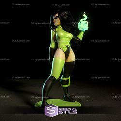 Shego Angry Digital 3D Sculpture