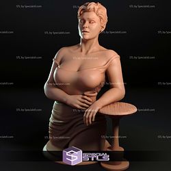 Stefania Ferrario Bust Digital 3D Sculpture
