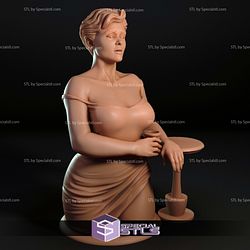 Stefania Ferrario Bust Digital 3D Sculpture