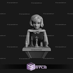 The Queens Gambit Beth Harmon Bust Digital Sculpture