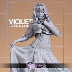 Violet Evergarden and Dress Digital Sculpture