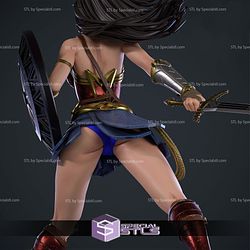 Wonder Woman in Battle Digital Sculpture