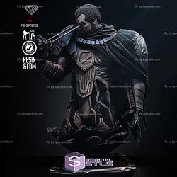 Zod Battle Bust Digital Sculpture