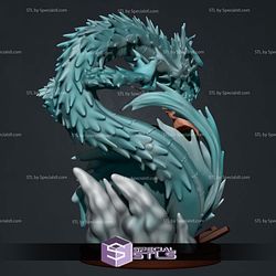 Zoro Water Dragon Digital Sculpture