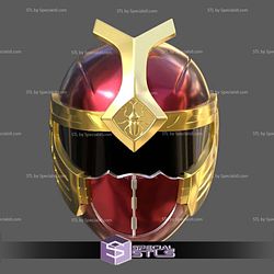Cosplay STL Files Crimson Thunder Ranger Helmet