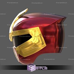 Cosplay STL Files Crimson Thunder Ranger Helmet