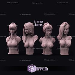 4 Fantasy Girl Bust Digital Sculpture