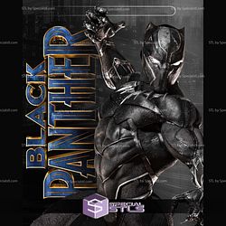 Black Panther Battle Digital Sculpture